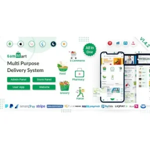 6amMart – Multivendor Food, Grocery, eCommerce, Parcel, Pharmacy delivery app with Admin & Website