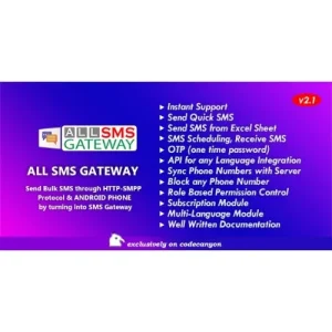 All SMS Gateway – Send Bulk SMS through HTTP-SMPP Protocol & Android Phone by Turning into Gateway