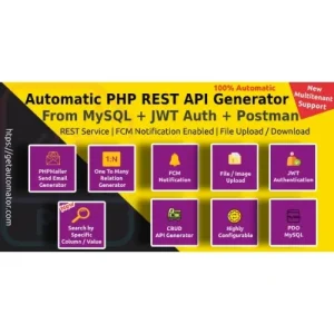 Automatic PHP REST API Generator + Postman Docs from MySQL Database With JWT Token Authentication