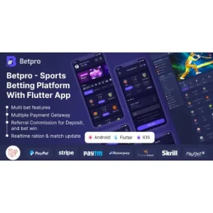 Betpro – Sports Betting Platform PHP Laravel Admin Panel With Flutter App ios and android