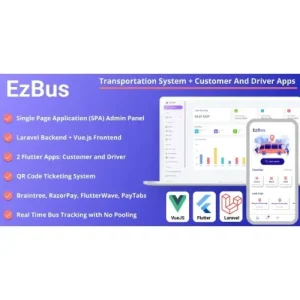 EZBus – Transportation Management Solution – Two Flutter Apps + Backend + Admin panel