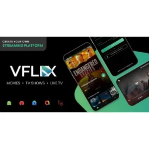 VFLIX – Movies, TV Shows, Live TV Streaming App with Admin Panel