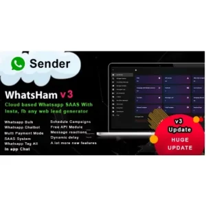 WhatsHam – Cloud based WhatsApp SASS System with Lead Generator (Updated)