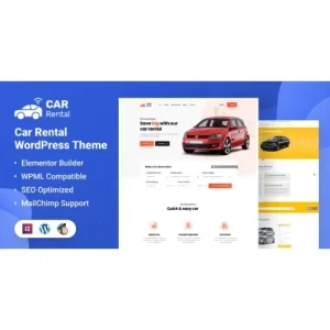 Car Rental WordPress Theme Landing Page