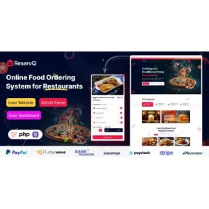 Reservq – Online Food Ordering System for Restaurants Laravel Script