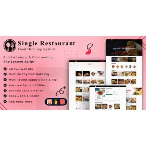 Single Restaurant – Laravel Website & Admin Panel